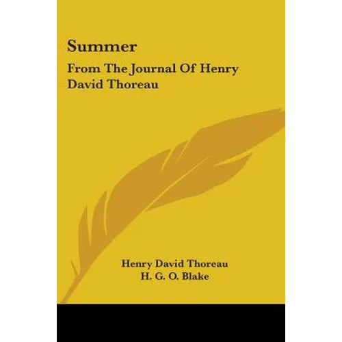 Summer: From The Journal Of Henry David Thoreau - Paperback