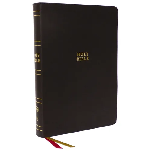 NKJV Holy Bible, Super Giant Print Reference Bible, Brown Bonded Leather, 43,000 Cross References, Red Letter, Thumb Indexed, Comfort Print: New King - Bonded Leather