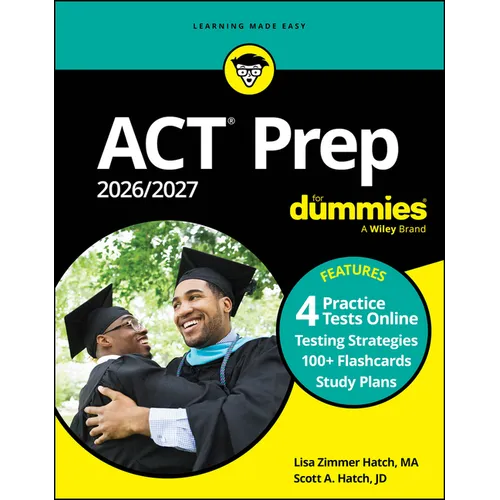 ACT Prep 2026/2027 for Dummies: Book + 4 Practicetests & 100+ Flashcards Online