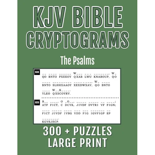 KJV Bible Cryptograms Large Print: The Psalms - Paperback