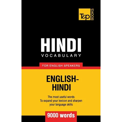 Hindi vocabulary for English speakers - 9000 words - Paperback