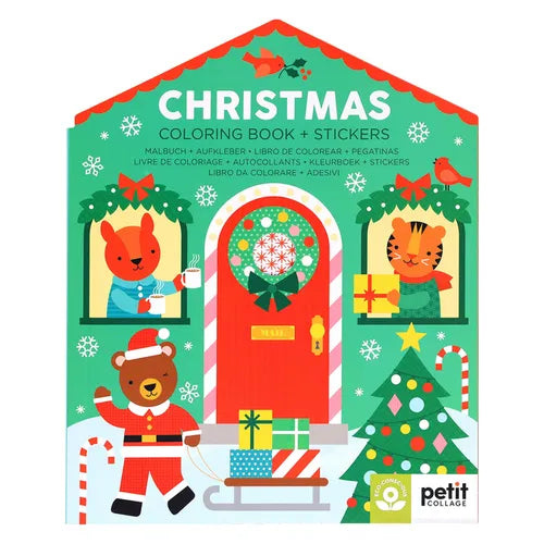 Christmas Coloring Book + Stickers - Paperback