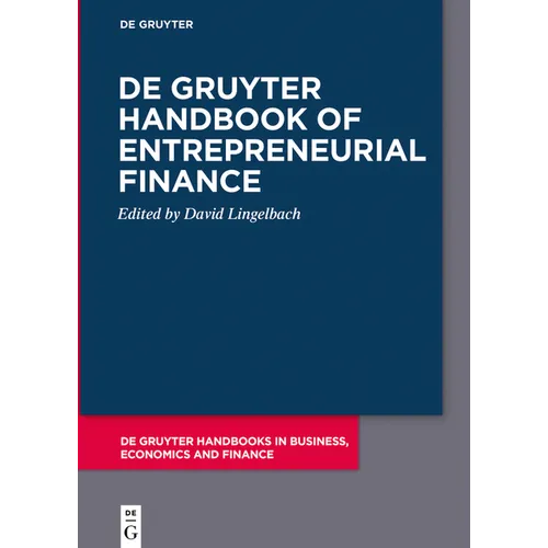 de Gruyter Handbook of Entrepreneurial Finance - Paperback