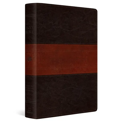 ESV Giant Print Personal Size Bible, Red Letter, Thumb Indexed (Trutone, Forest/Tan, Trail Design) - Imitation Leather