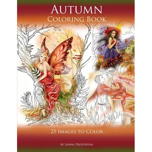 Autumn Coloring Book: 25 Images to Color - Paperback