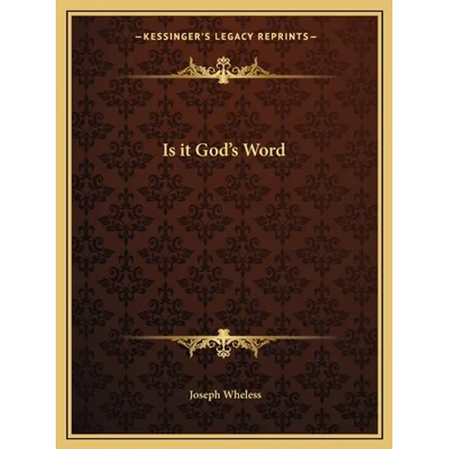 Is it God's Word - Paperback