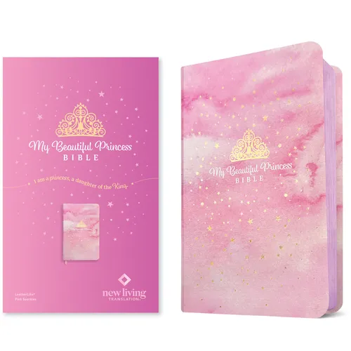 My Beautiful Princess Bible NLT (Leatherlike, Pink Sparkles)