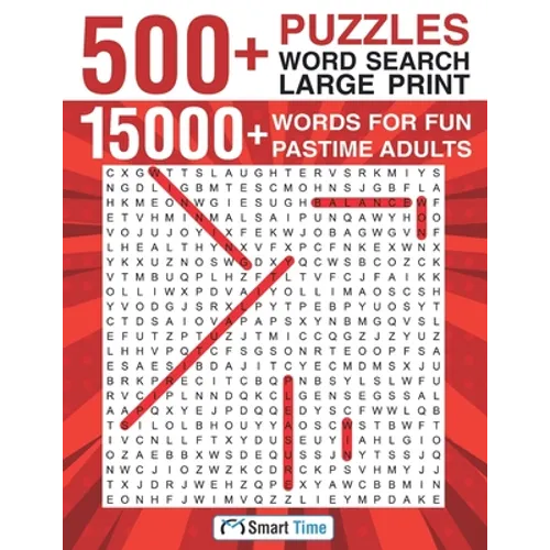500+ Puzzles Word Search Large Print: 15000+ Words for Fun Pastime Adults - Paperback