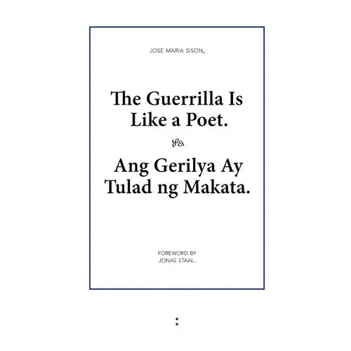 The Guerrilla Is Like a Poet - Paperback