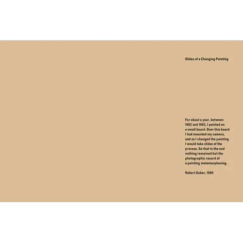 Robert Gober: Slides of a Changing Painting - Paperback