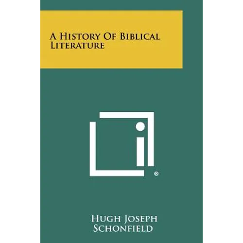 A History of Biblical Literature - Paperback