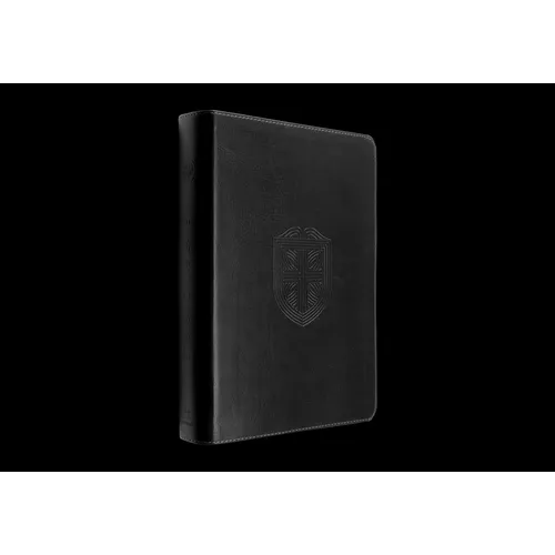 ESV Men's Study Bible (Trutone, Charcoal, Shield Design) - Imitation Leather