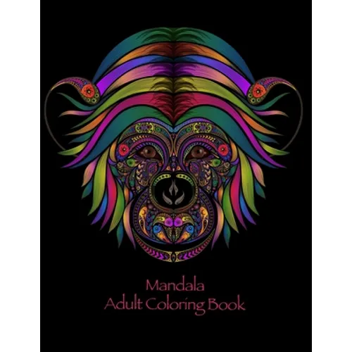 Mandala Adult Coloring Book: Coloring for adults with hares, raccoons, crocodiles and many other - Paperback