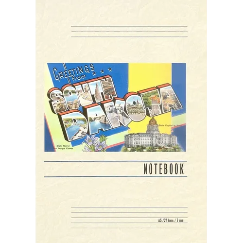 Vintage Lined Notebook Greetings from South Dakota - Paperback