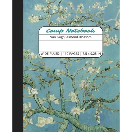 Comp Notebook: Van Gogh Almond Blossom Wide Ruled Composition Notebook Journal for Students, College, School, Office, Work - Paperback