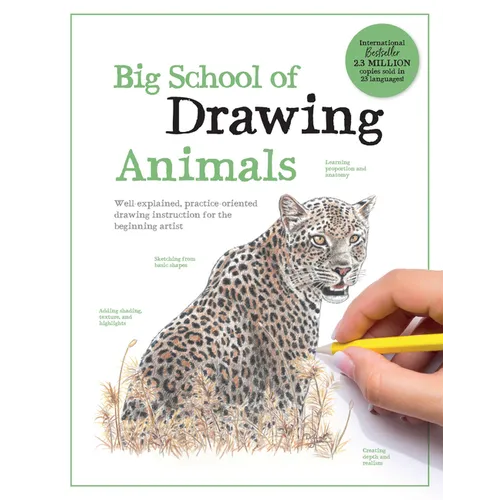 Big School of Drawing Animals: Well-Explained, Practice-Oriented Drawing Instruction for the Beginning Artist - Paperback