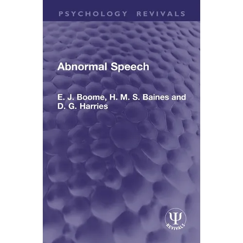 Abnormal Speech - Paperback