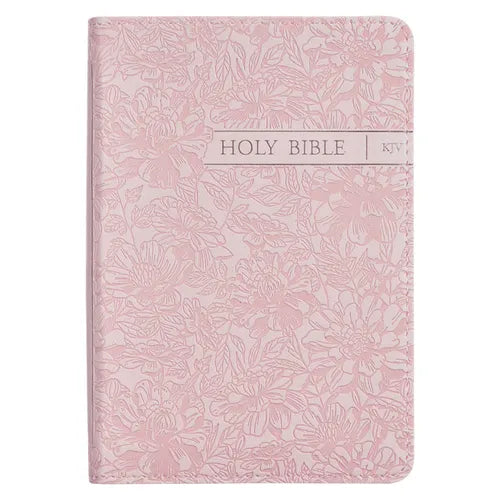 KJV Bible Pocket Faux Leather, Pink - Leather
