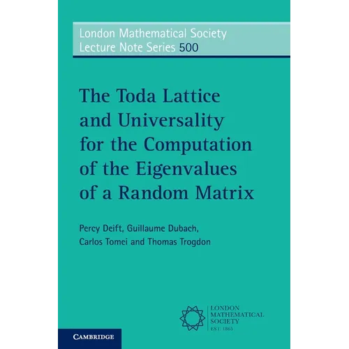 The Toda Lattice and Universality for the Computation of the Eigenvalues of a Random Matrix - Paperback