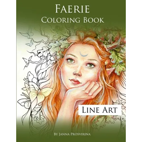 Faerie Coloring Book: Line Art - Paperback
