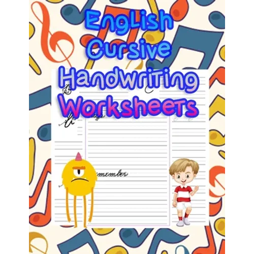 English Cursive Handwriting Worksheets: handwriting tracing workbook-handwriting practice paper for kids-handwriting practice sheets - Paperback