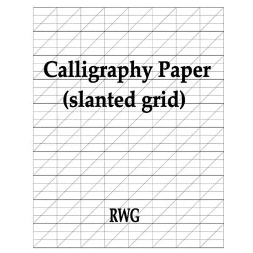 Calligraphy Paper (slanted grid): 100 Pages 8.5