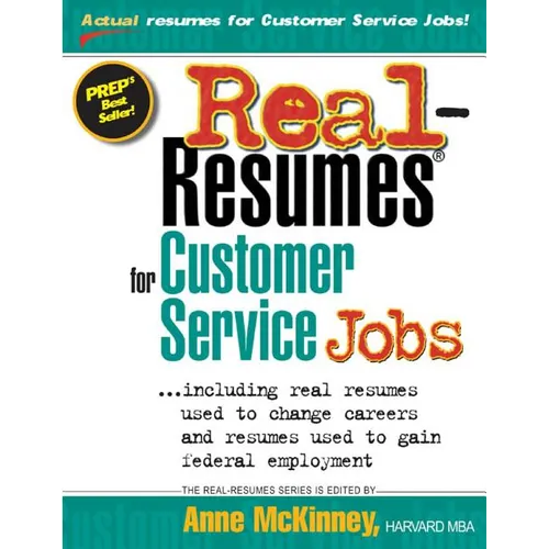Real-Resumes for Customer Service Jobs - Paperback