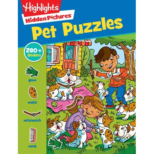 Pet Sticker Puzzles: Over 280 Stickers to Find Hidden Objects Within Cute Dogs, Cats and Other Pets, Animal Lover Sticker Activity Book for Kids 3 and - Paperback