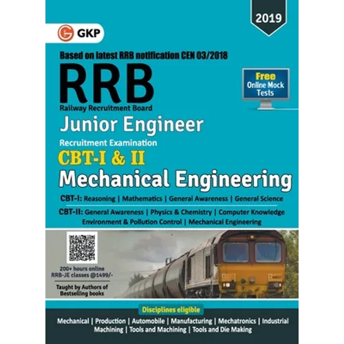 A RRB (Railway Recruitment Board) 2019 - Junior Engineer CBT -I & II - Mechanical & Allied Engineering - Paperback