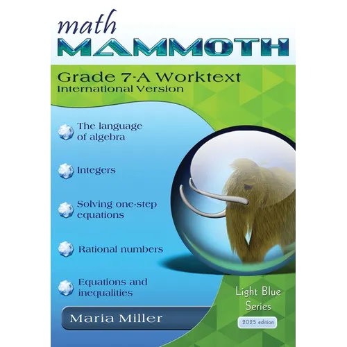 Math Mammoth Grade 7-A Worktext, International Version - Paperback