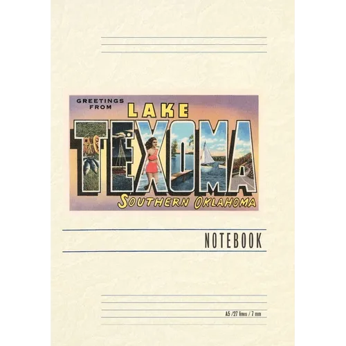 Vintage Lined Notebook Greetings from Lake Texoma