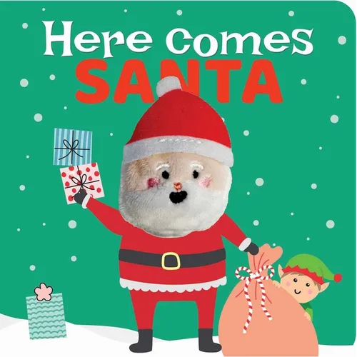 Here Comes Santa: Finger Puppet Book: Board Book with Finger Puppet - Board Book