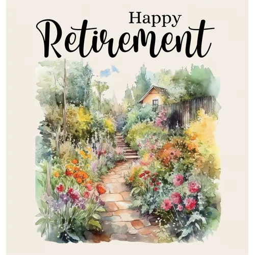 Happy Retirement Guest Book with lined pages (hardback) - Hardcover