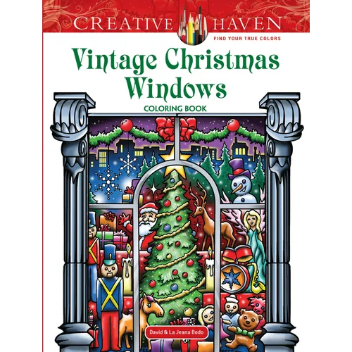 Creative Haven Vintage Christmas Windows Coloring Book