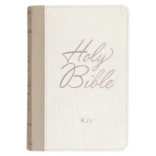 KJV Bible Pocket Faux Leather White - Leather