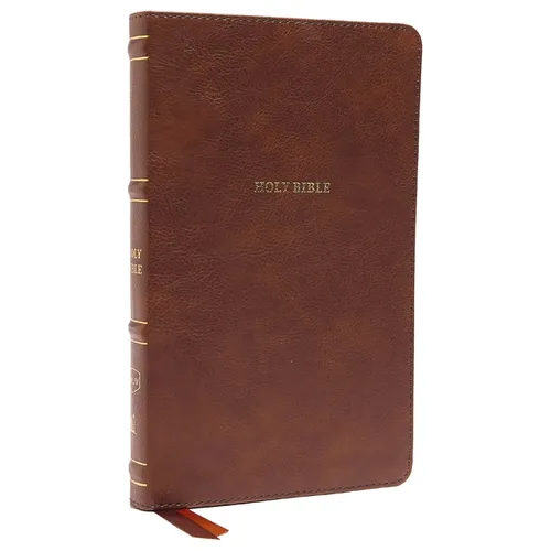 Nkjv, Thinline Bible, Leathersoft, Brown, Red Letter Edition, Comfort Print: Holy Bible, New King James Version - Imitation Leather