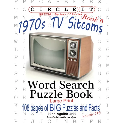 Circle It, 1970s Sitcoms Facts, Book 6, Word Search, Puzzle Book - Paperback