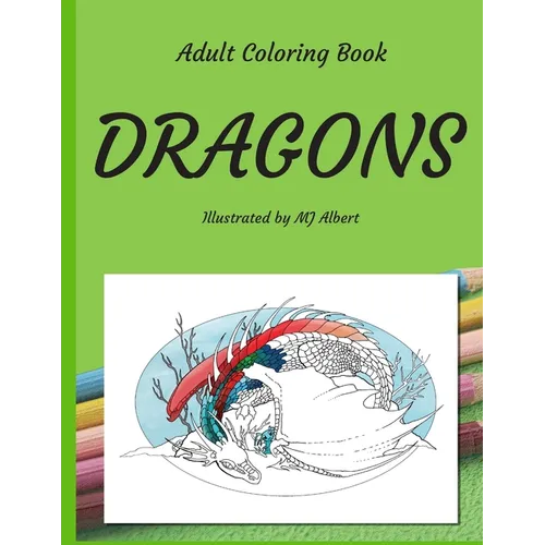 Adult Coloring Book Dragons - Paperback