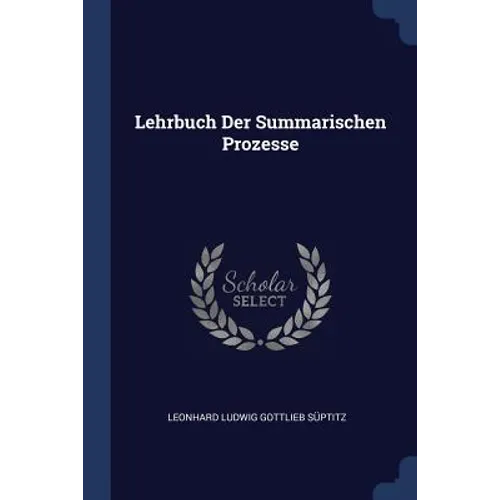 Lehrbuch Der Summarischen Prozesse - Paperback