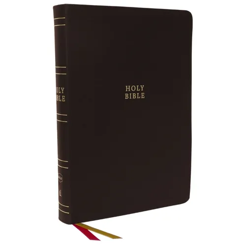 NKJV Holy Bible, Super Giant Print Reference Bible, Brown Bonded Leather, 43,000 Cross References, Red Letter, Comfort Print: New King James Version - Bonded Leather