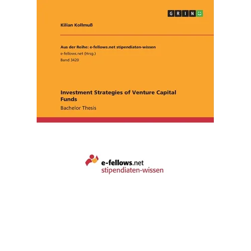 Investment Strategies of Venture Capital Funds - Paperback