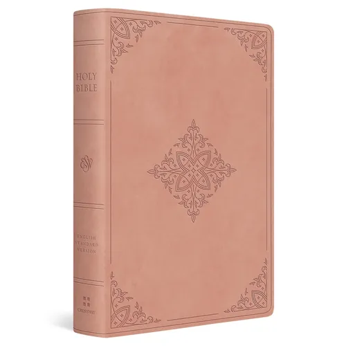 ESV Giant Print Value Thinline Bible (Trutone, Blush Rose, Fleur-De-Lis Design) - Imitation Leather