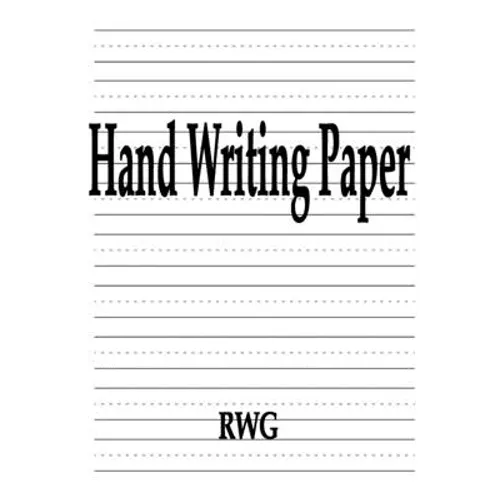 Hand Writing Paper: 50 Pages 8.5