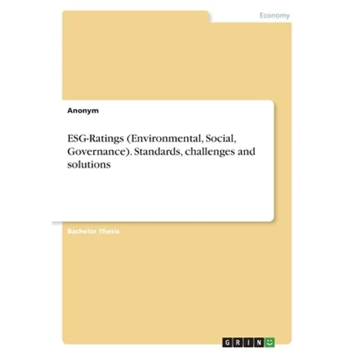 ESG-Ratings (Environmental, Social, Governance). Standards, challenges and solutions - Paperback