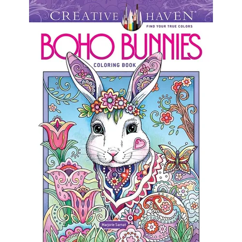 Creative Haven Boho Bunnies Coloring Book - Paperback