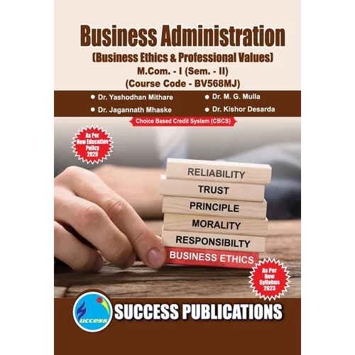 Business Ethics & Professional Value, First Year, M.Com, Sem-II-English - Paperback