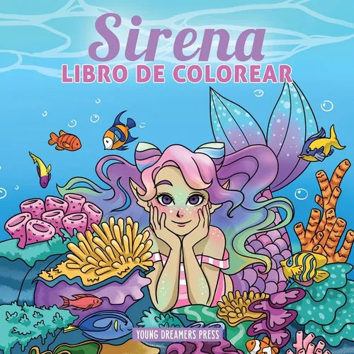 Sirena libro de colorear: Libro de colorear para niños de 4-8, 9-12 años - Paperback