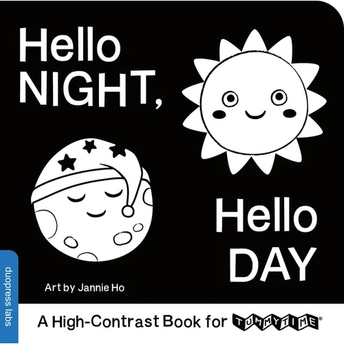 Hello Night, Hello Day: A High-Contrast Book for Tummytime - Board Book
