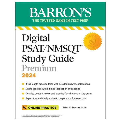 Digital Psat/NMSQT Study Guide Premium, 2024: 4 Practice Tests + Comprehensive Review + Online Practice
