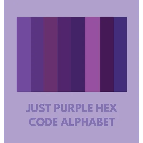 Just Purple Hex Code Alphabet - Paperback
